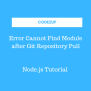 Error Cannot Find Module After Git Repository Pull-in Node.js | Codez Up