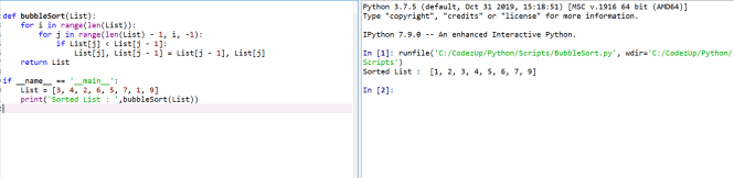 Bubble Sort implementation in Python