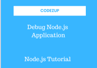 How to Debug Node js Application Code