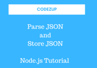 Parse JSON and Store JSON Data using Node js