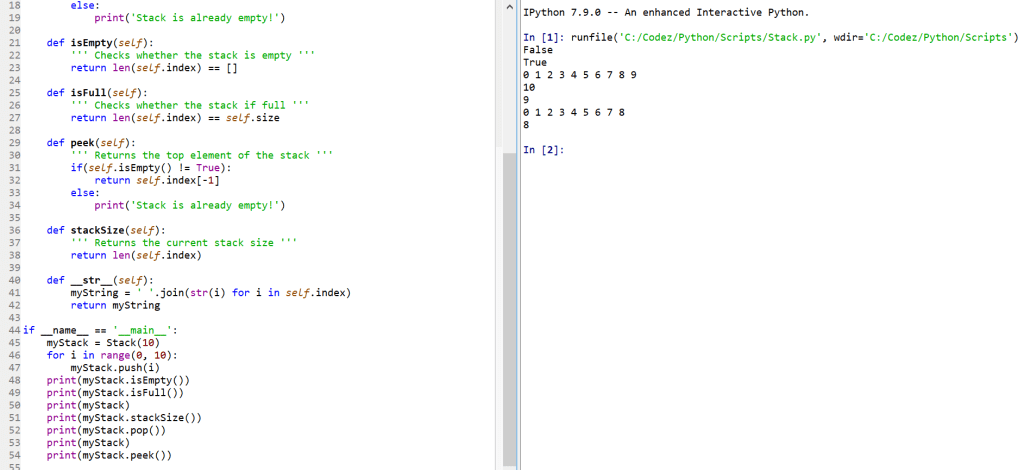 Write a Program to implement Python Stack | Codez Up
