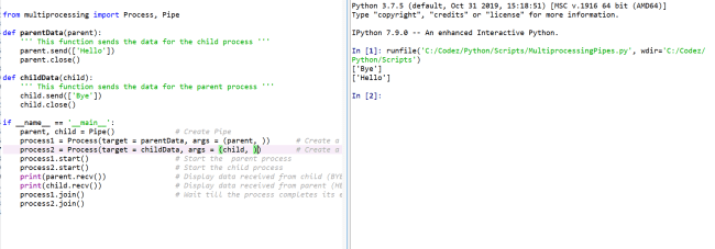 Multiprocessing and Synchronization using Pipes - Python | Codez Up