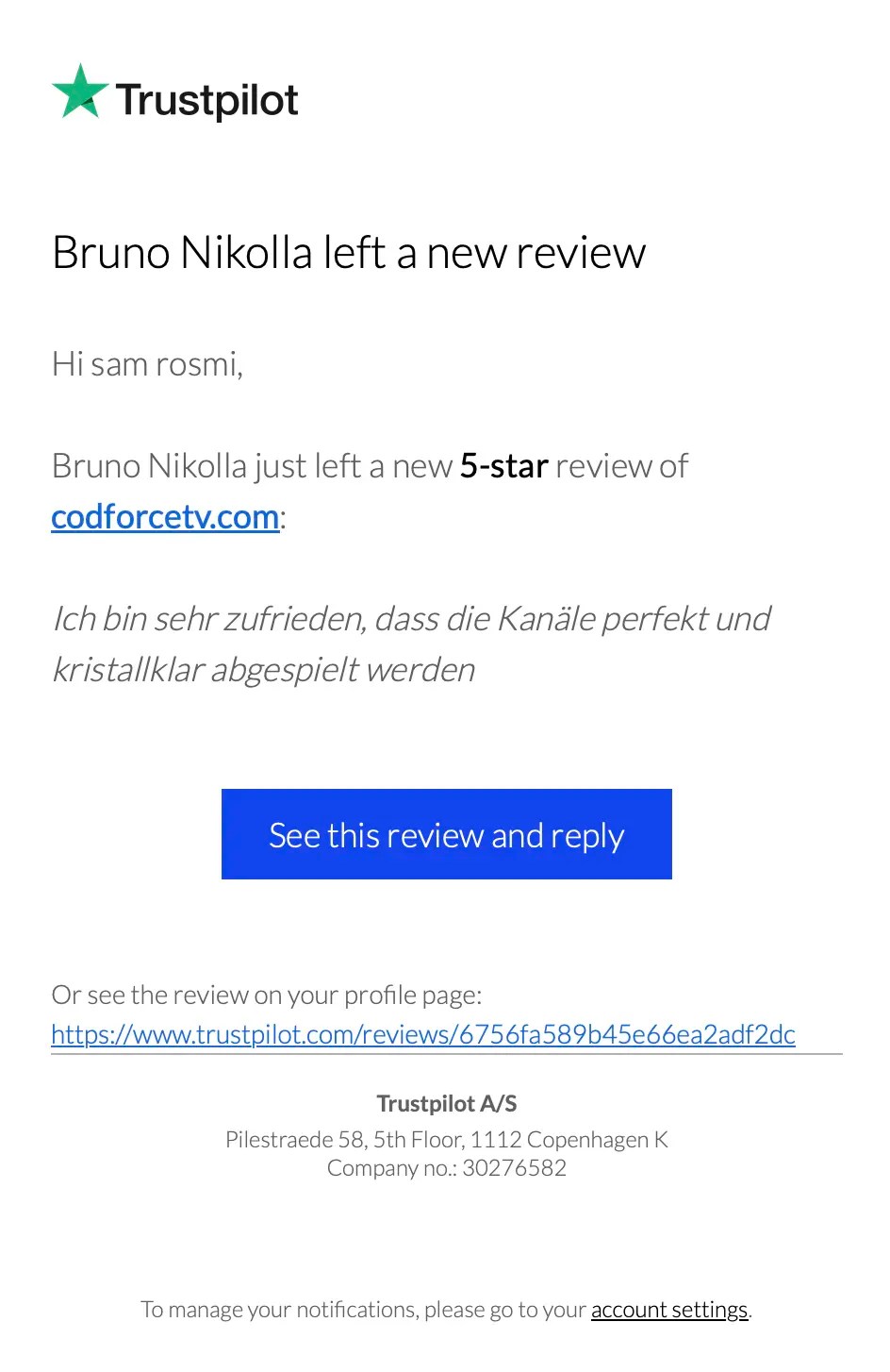 Codforcetv-Kundenbewertungen