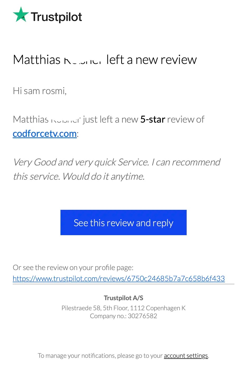 Codforcetv-Kundenbewertungen