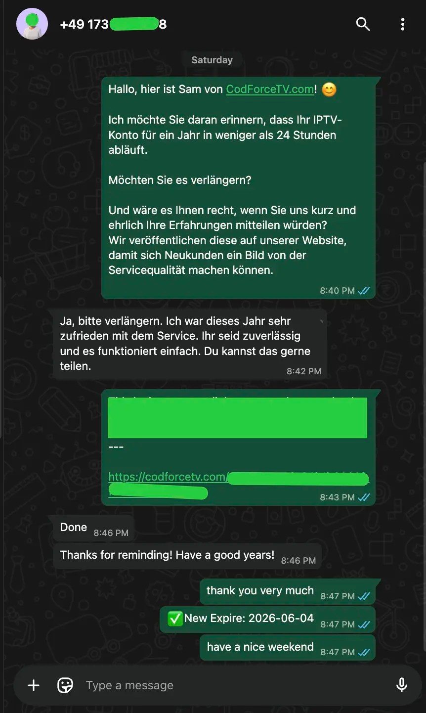 Codforcetv-Kundenbewertungen