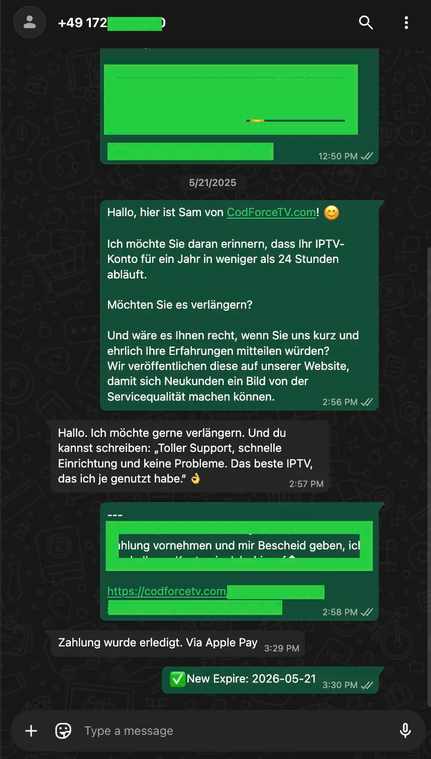 Codforcetv-Kundenbewertungen