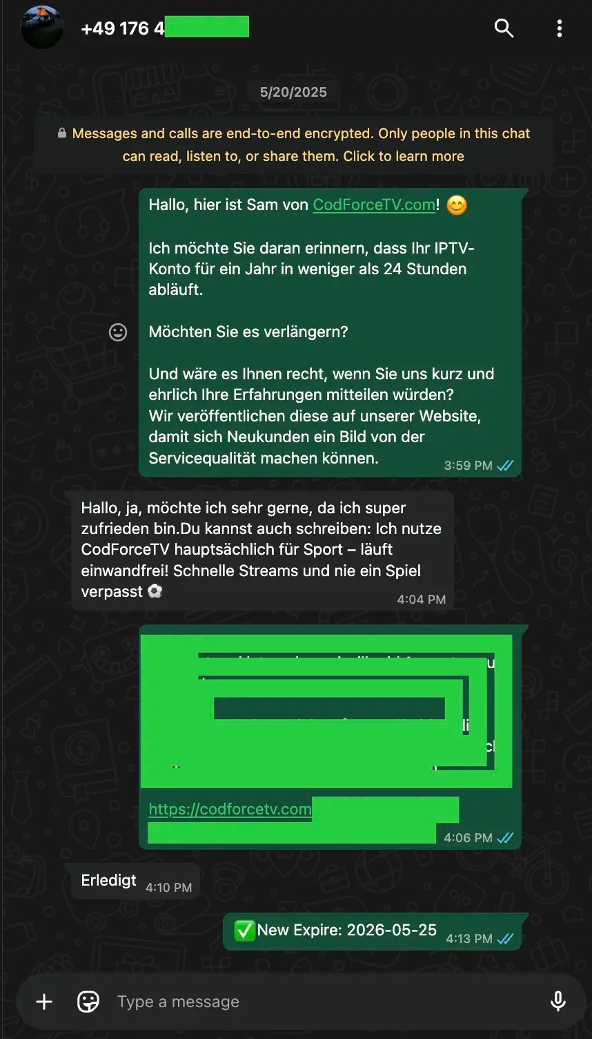 Codforcetv-Kundenbewertungen