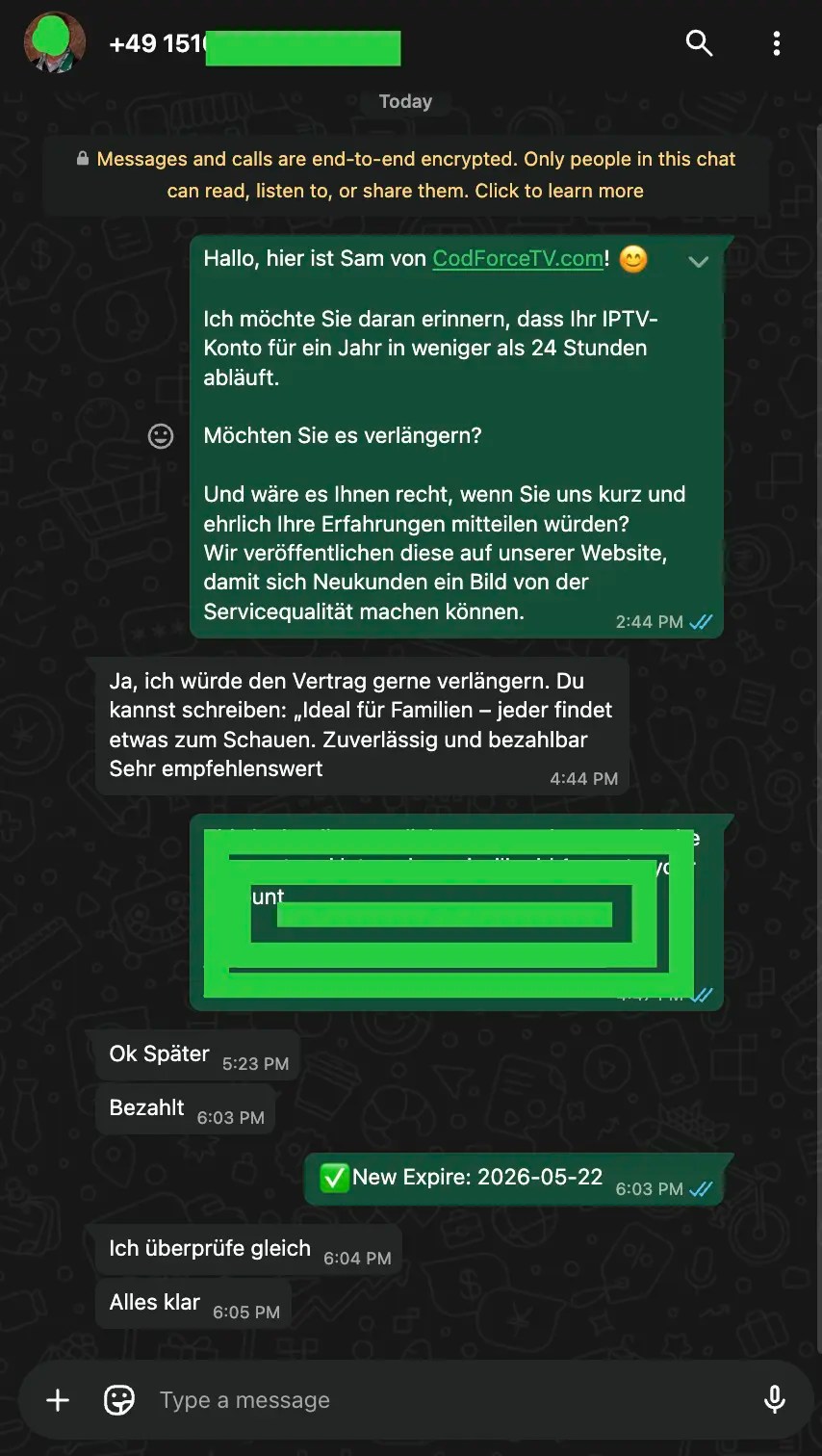 Codforcetv-Kundenbewertungen