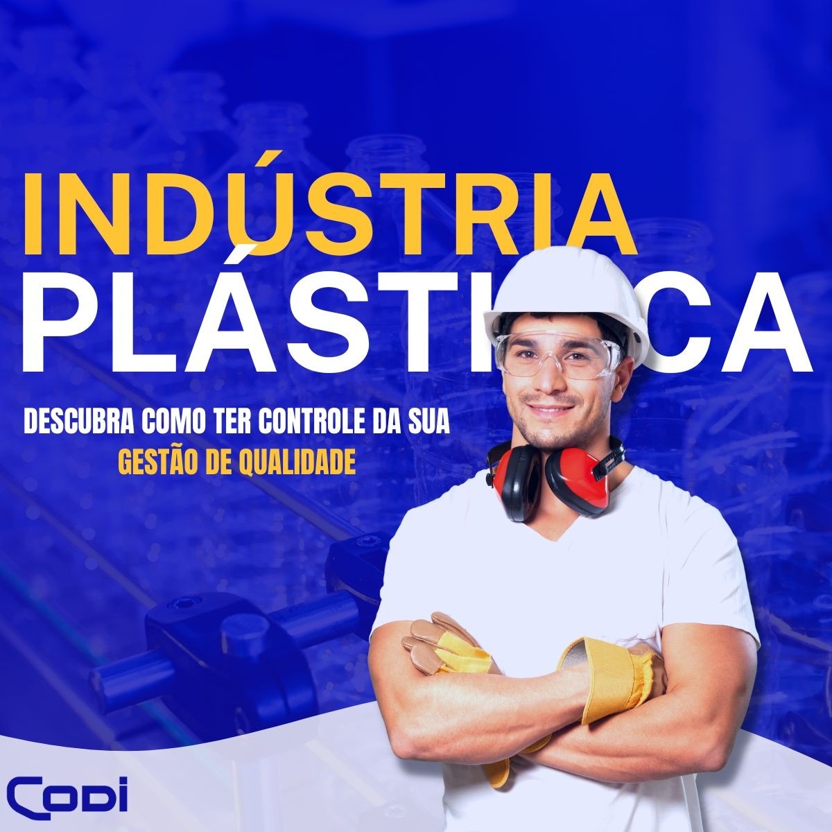 Homem representando a indústria plástica