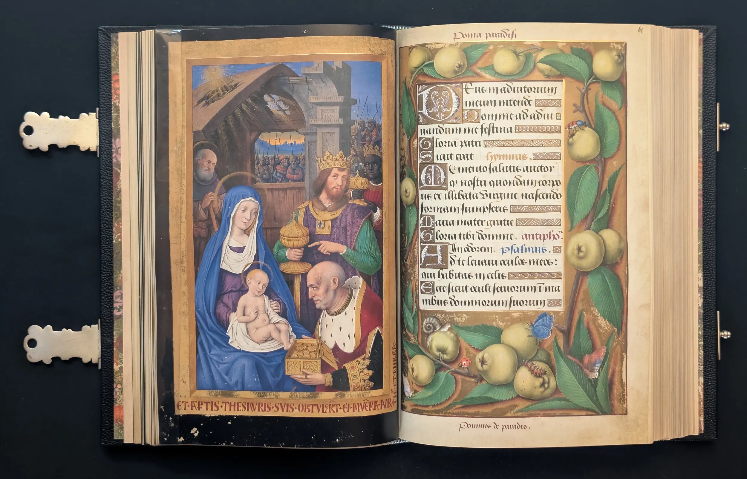 Grandes Horas de Ana de Bretaña, Editorial Moleiro, folio 64v Sexta: Epifanía, 65r Inicio de sexta del pequeño oficio de la Virgen