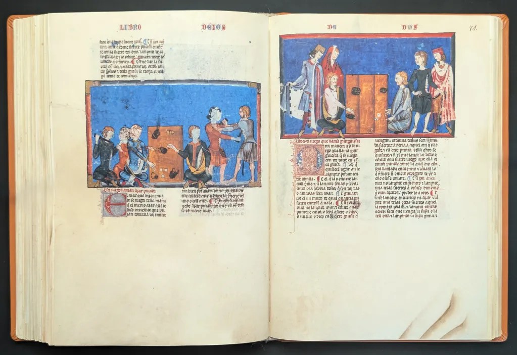 Folios 70v y 71r, Juegos de Dados