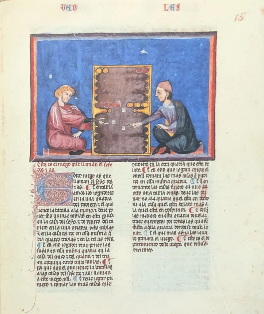 Folio 75r, Juego de Tablas