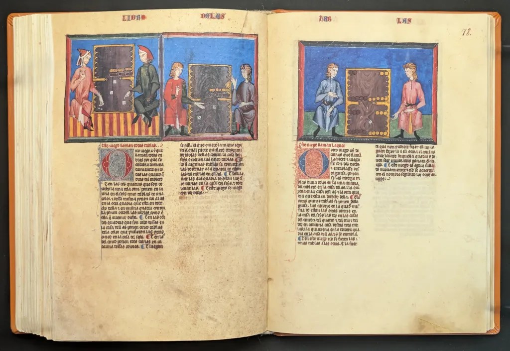 Folios 77v y 78r, Juegos de Tablas