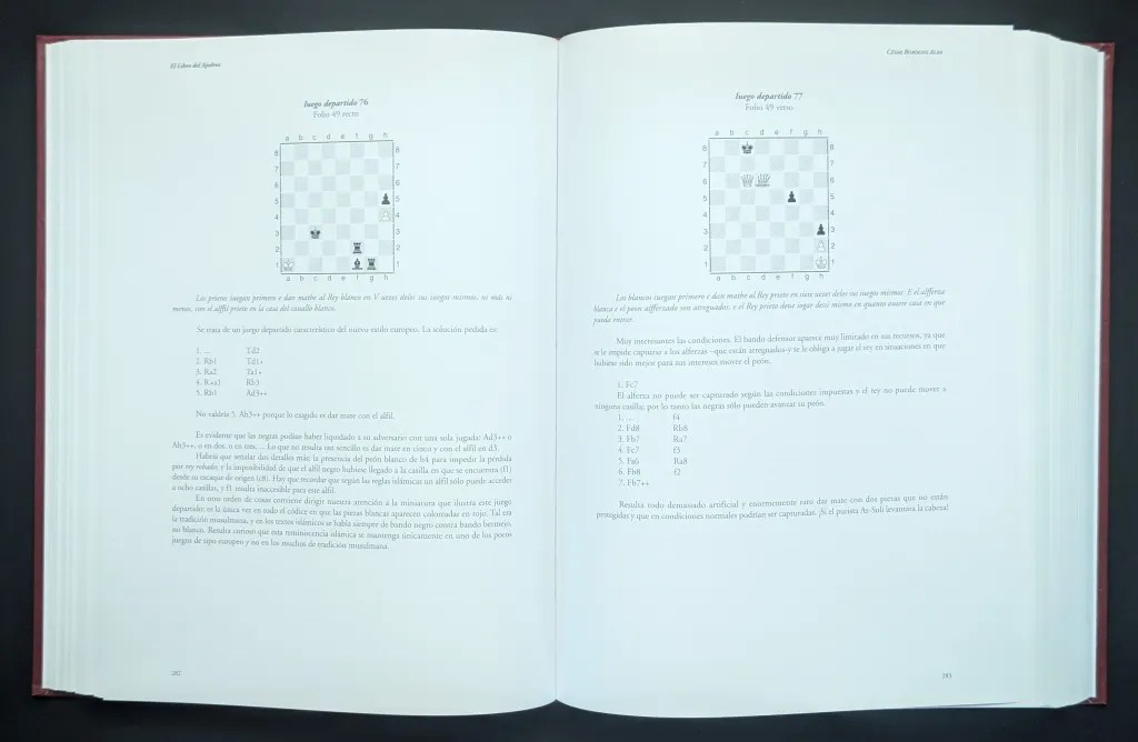 Página del libro de estudios del Libro de los Juegos de Alfonso X