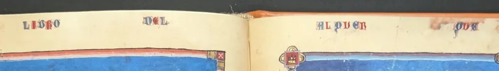 Vista del título del Libro del Alquerque
