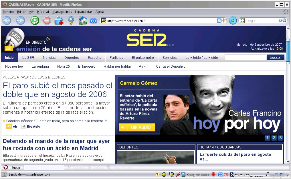 Nova web da Cadena SER