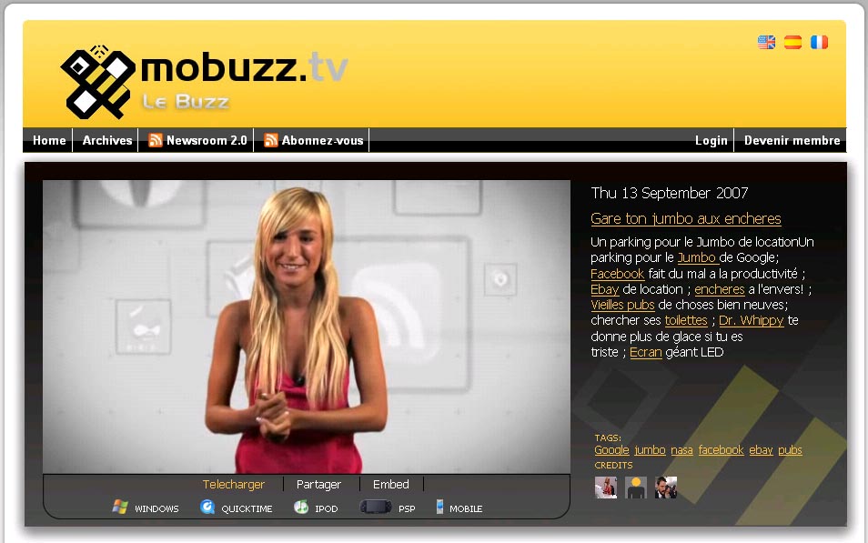 Osiris presentando Le Buzz