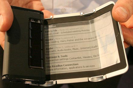 Imaxe do Readius de Polymer Vision