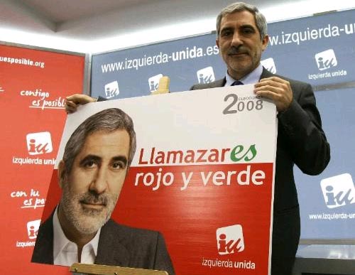Llamazares presentando a súa nova web