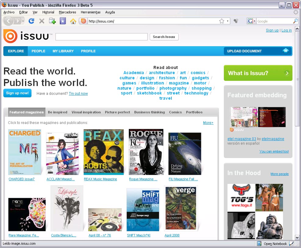 Issuu xa conta con centos de publicacións