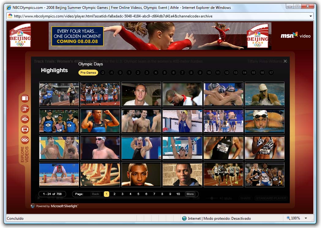 O reprodutor avanzado permite consultar os clips máis vistos, seguir eventos en directo e outras prestacións como a visualización de vídeos picture-in-picture