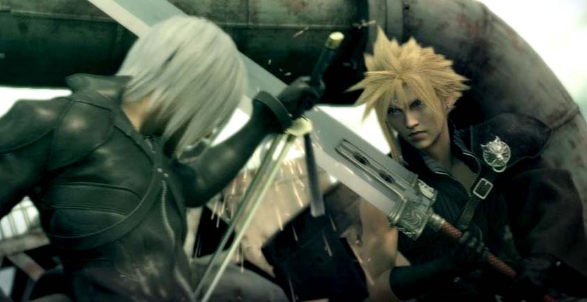 Escena da impresionante película de animación tridimensional Advent Children