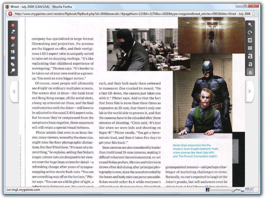 O número de xullo da revista Wired visto dende Mygazines