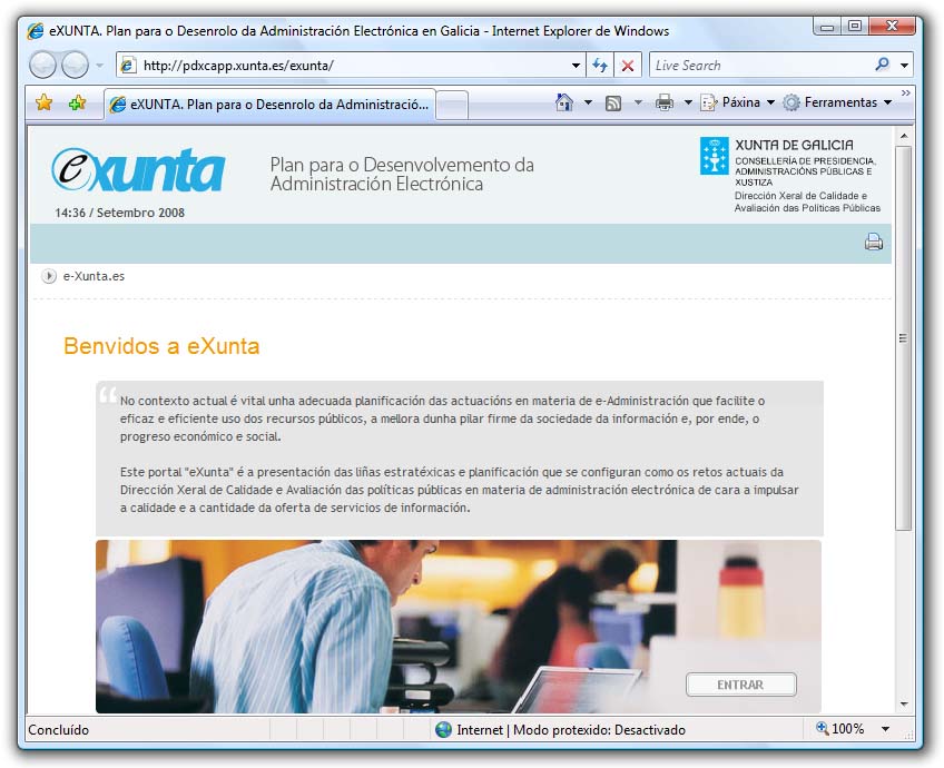 A ferramenta eXunta, portal do departamento de Gómez Romero dende o que se achega unha boa parte do traballo desenvolvido a prol da cidadanía dixital.
