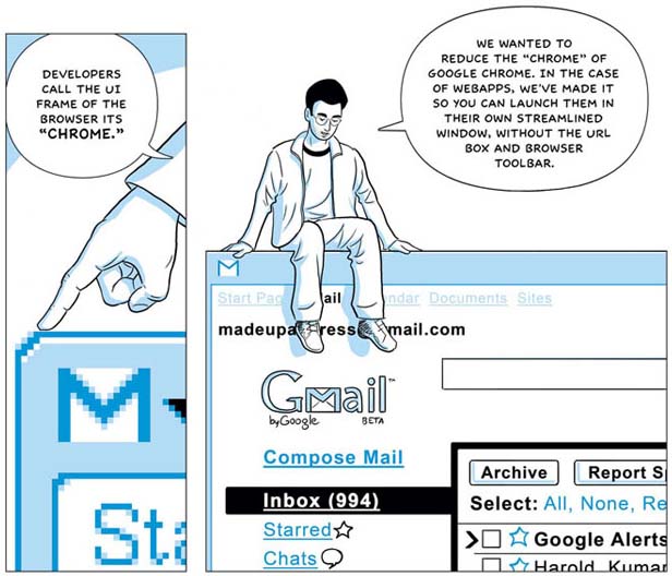 Scott McCloud explica as características de Chrome nun cómic