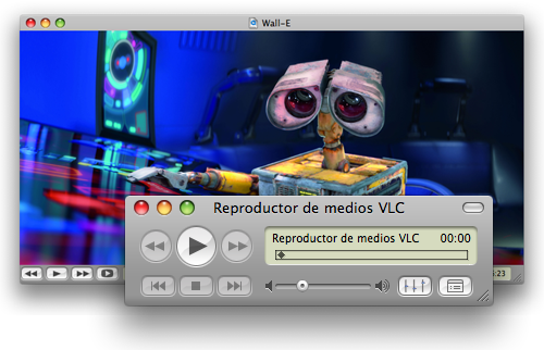 O VLC funcionando baixo Mac OS X
