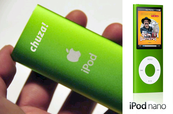 Imaxe que simula cómo sería o iPod nano que se entregará ao gañador da porra electoral