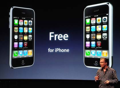 A actualización de firmware para o iPhone será de balde