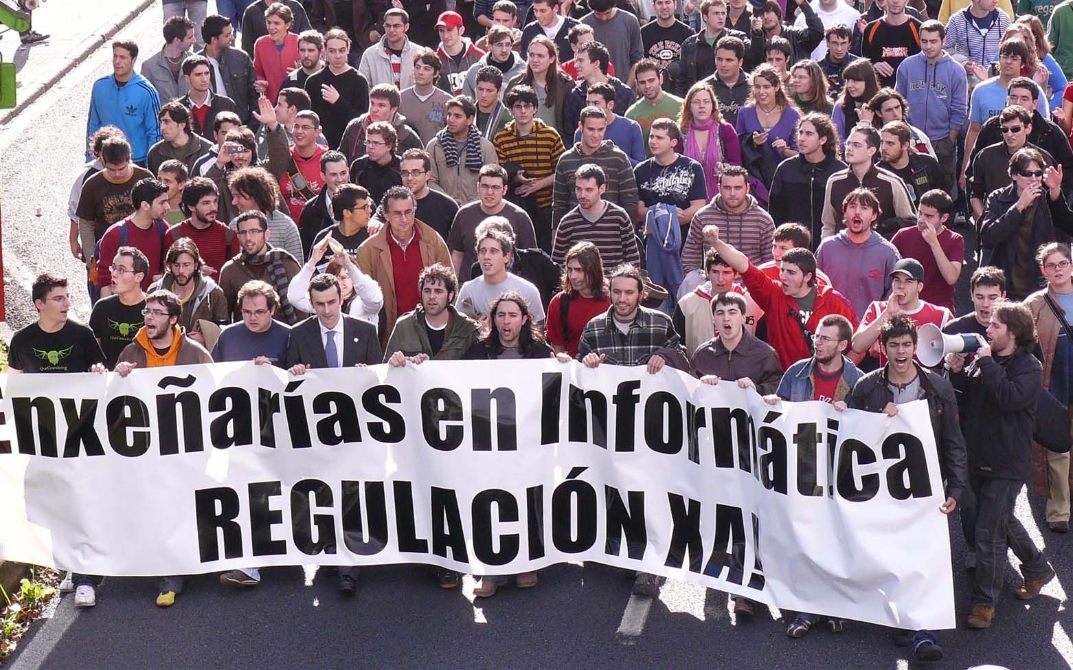 Imaxe dunha das anteriores mobilizacións na Coruña