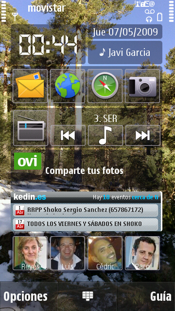 O widget de Kedin aparecerá por defecto na pantalla do novo móbil de Nokia