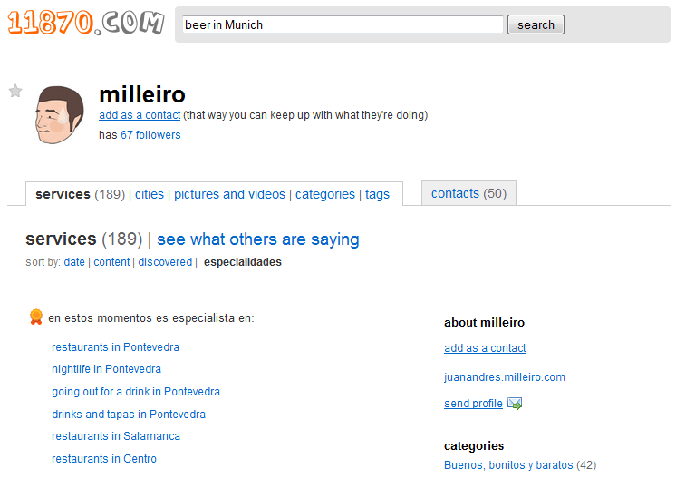 Andrés Millerio é un dos novos expertos de 11870.com
