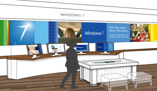 Unha das imaxes filtradas sobre cómo serán as tendas de Microsoft