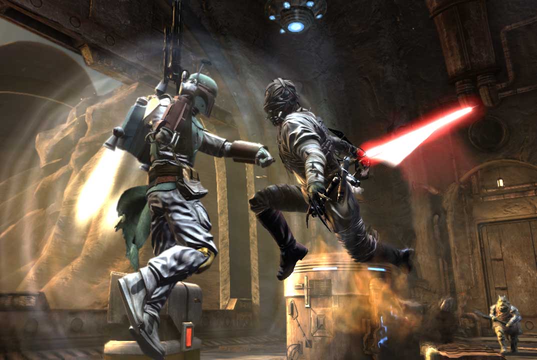 Na expansión Tatooine debemos mantar a Obi-Wan Kenobi, atopando no camiño ao cazarrecompensas Boba Fett