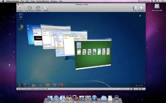 Windows 7 pode cargarse actualmente baixo Mac OS X grazas a máquinas virtuais