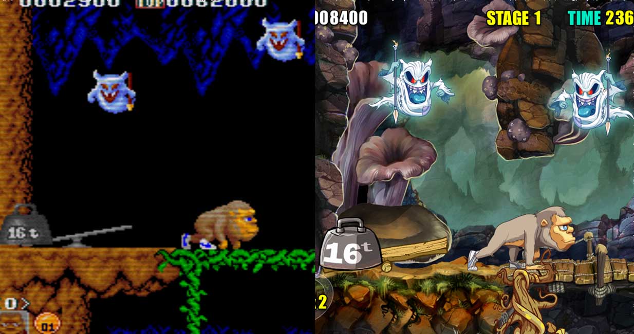 O cambio gráfico entre o orixinal e o remake é notable