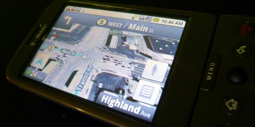 Google Maps Navigation correndo nun HTC G1