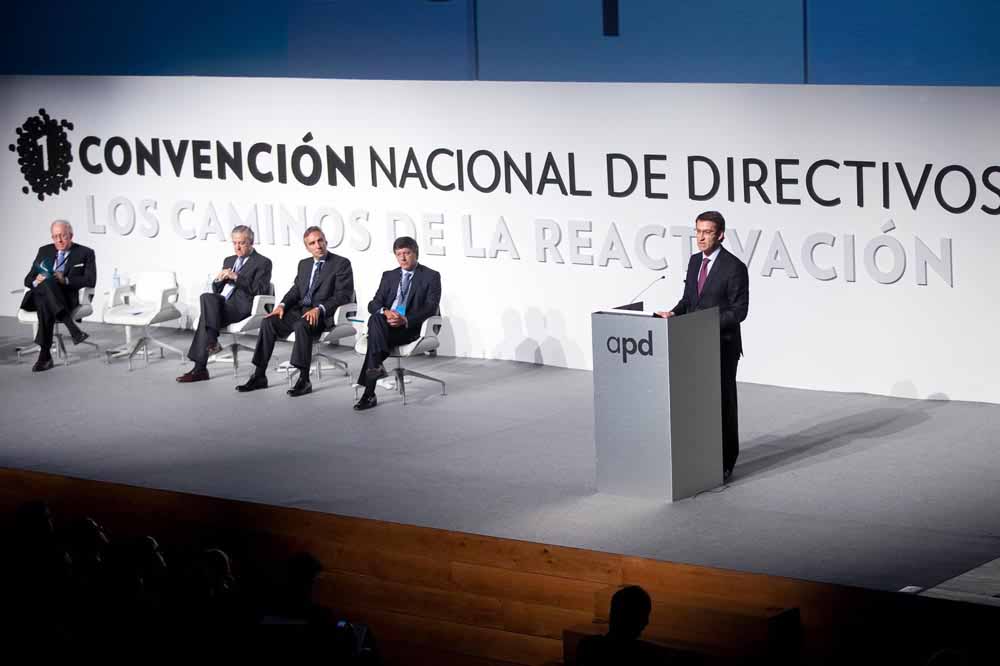 O presidente da Xunta, Alberto Núñez Feijoo, na apertura oficial da convención que APD celebra en Santiago
