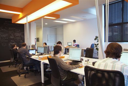 Interior da sede de Pexego fotografado por EP/IPEQUENA para Europa Press