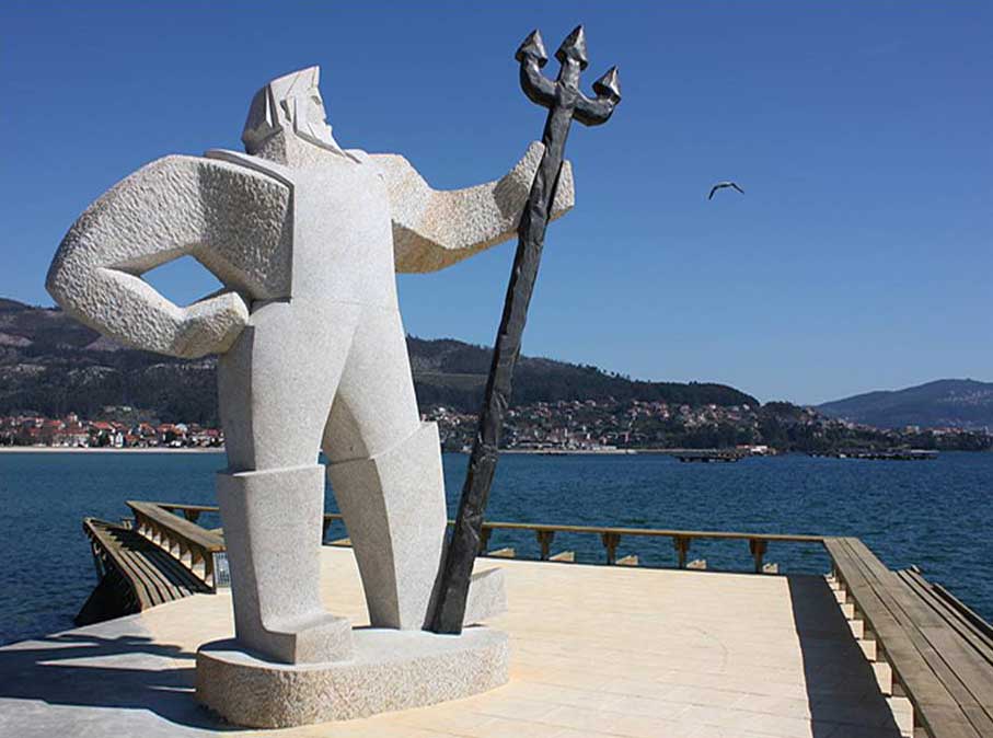 O Fisgón, unha das estrelas do patrimonio escultórico da vila do Morrazo