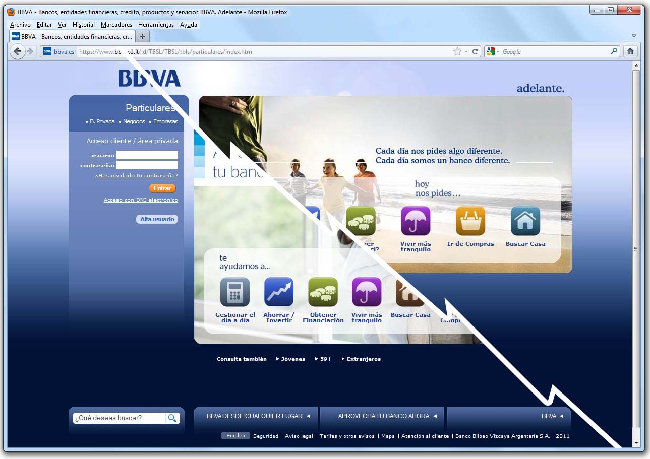 As falsificacións de páxinas web cada vez son máis realistas
