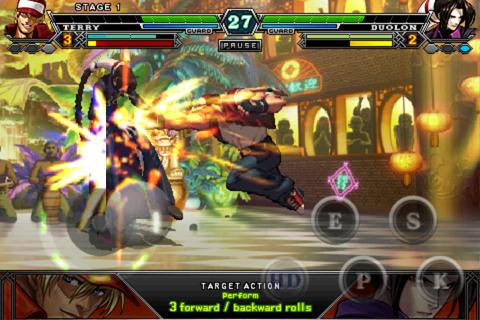 THE KING OF FIGHTERS Android adaptou os seus controis a pantallas táctiles