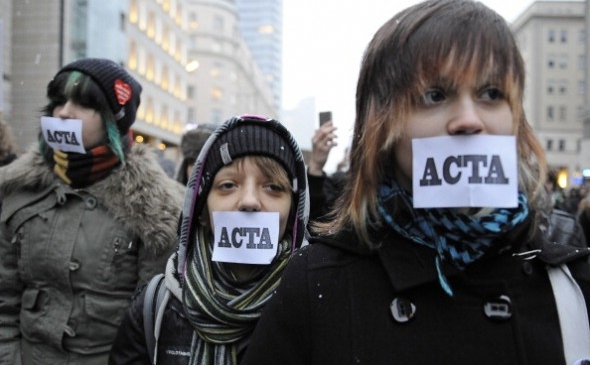 As protestas contra ACTA chegaron ás rúas en Holanda