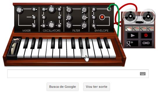 Homenaxe de Google a Robert Moog