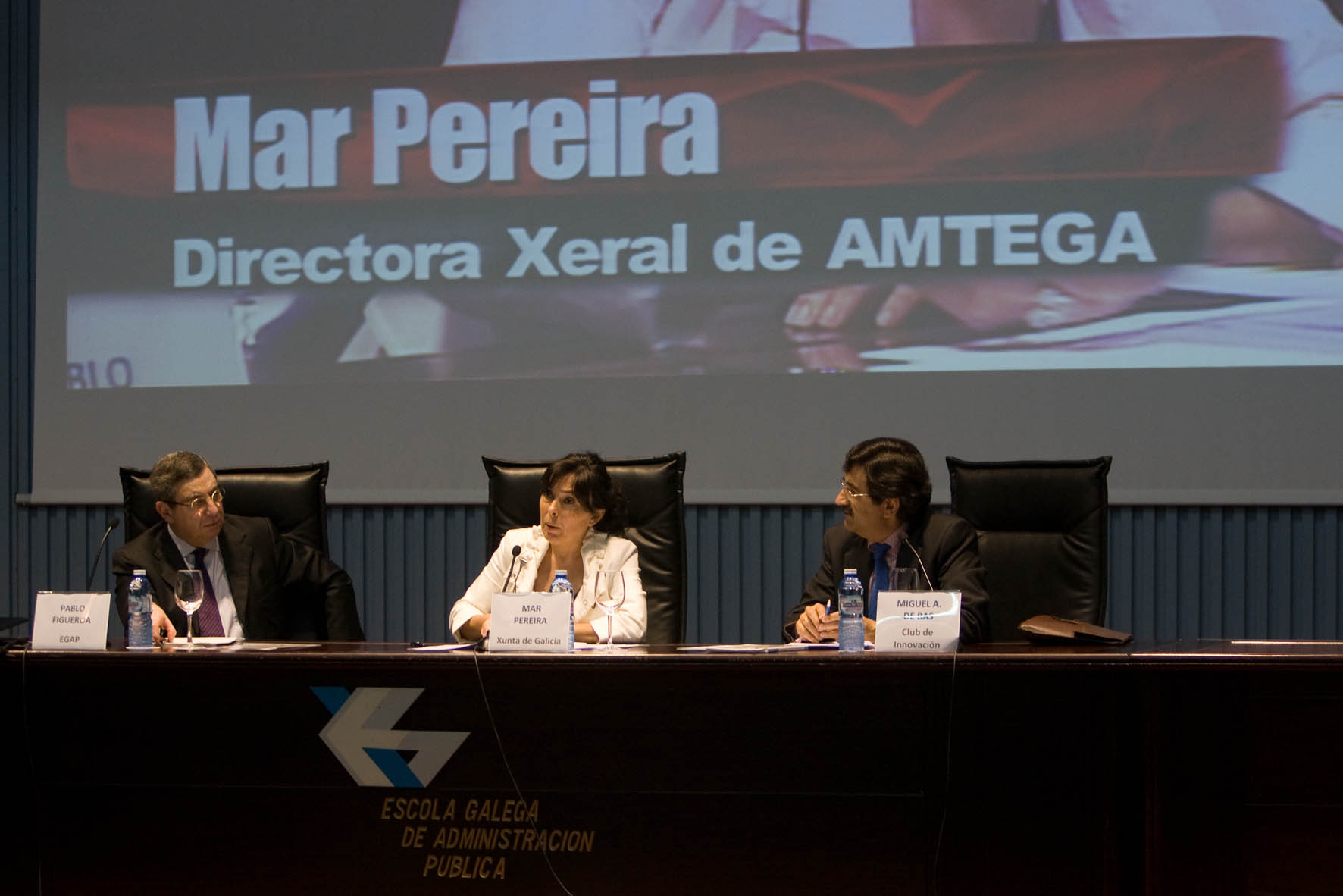 Mar Pereira na súa intervención nas xornadas sobre Interoperabilidade e Goberno aberto