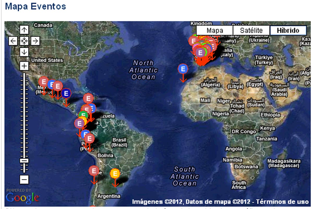 Mapa de eventos que achega a web Diadeinternet.org para ollar os actos que se celebran en todo o mundo nesta data