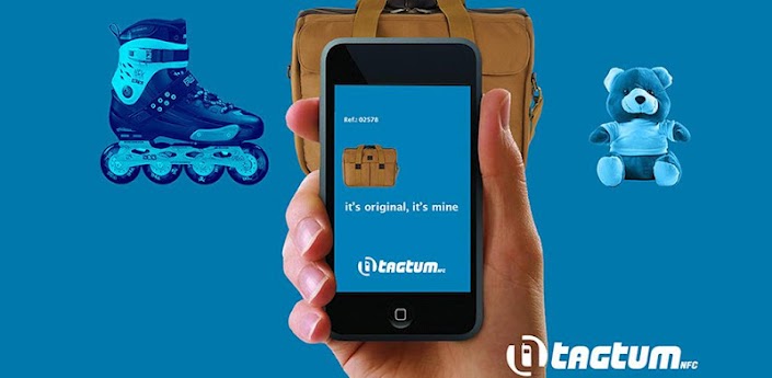 Tagtum é a primeira aplicación NFC que permite: verificar se un produto é orixinal, rexistrar a súa titularidade, comunicar a fabricantes, comercios e usuarios e interactuar coas distintas redes sociais
